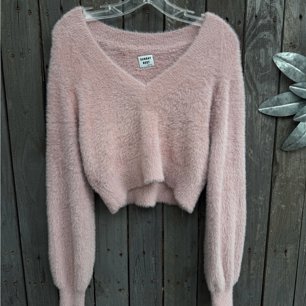 Sunday Best Pink V-Neck Sweater